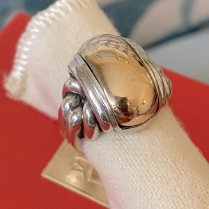 James Avery Sterling and Gold Ring